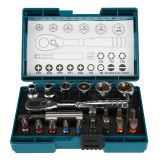 MAKITA Profi Mini Ratschen Steckschl�ssel-Bit-Satz 21-tlg.