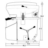 Natures Head Komposttoilette, 12V mit Spider Handle (Handkurbel)